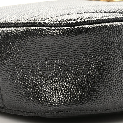 Saint Laurent Grain De Poudre Matelasse Monogram Mini Lou Camera Bag Black 8 of 9