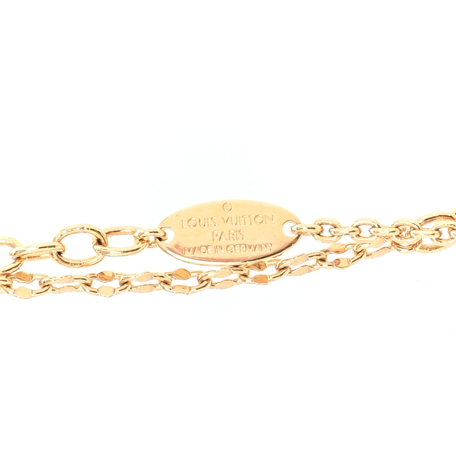 Louis Vuitton Metal Blooming Strass Necklace Gold 4 of 6