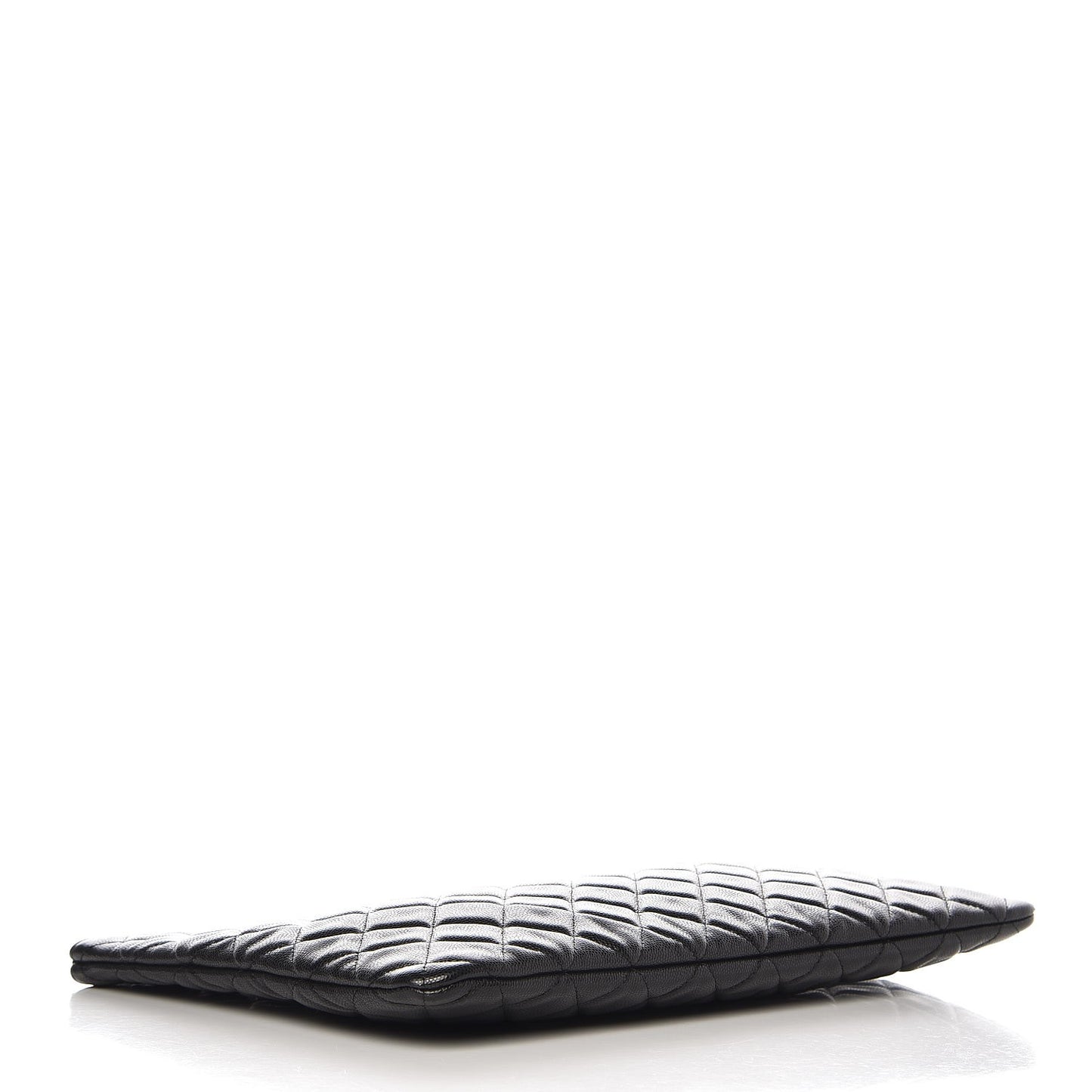Caviar Quilted Large Cosmetic Case Black