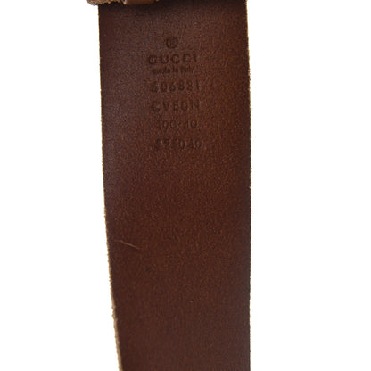 Gucci Cuoio Toscano Nickel Double Double G 40mm Belt 100 40 Cuir 3 of 4