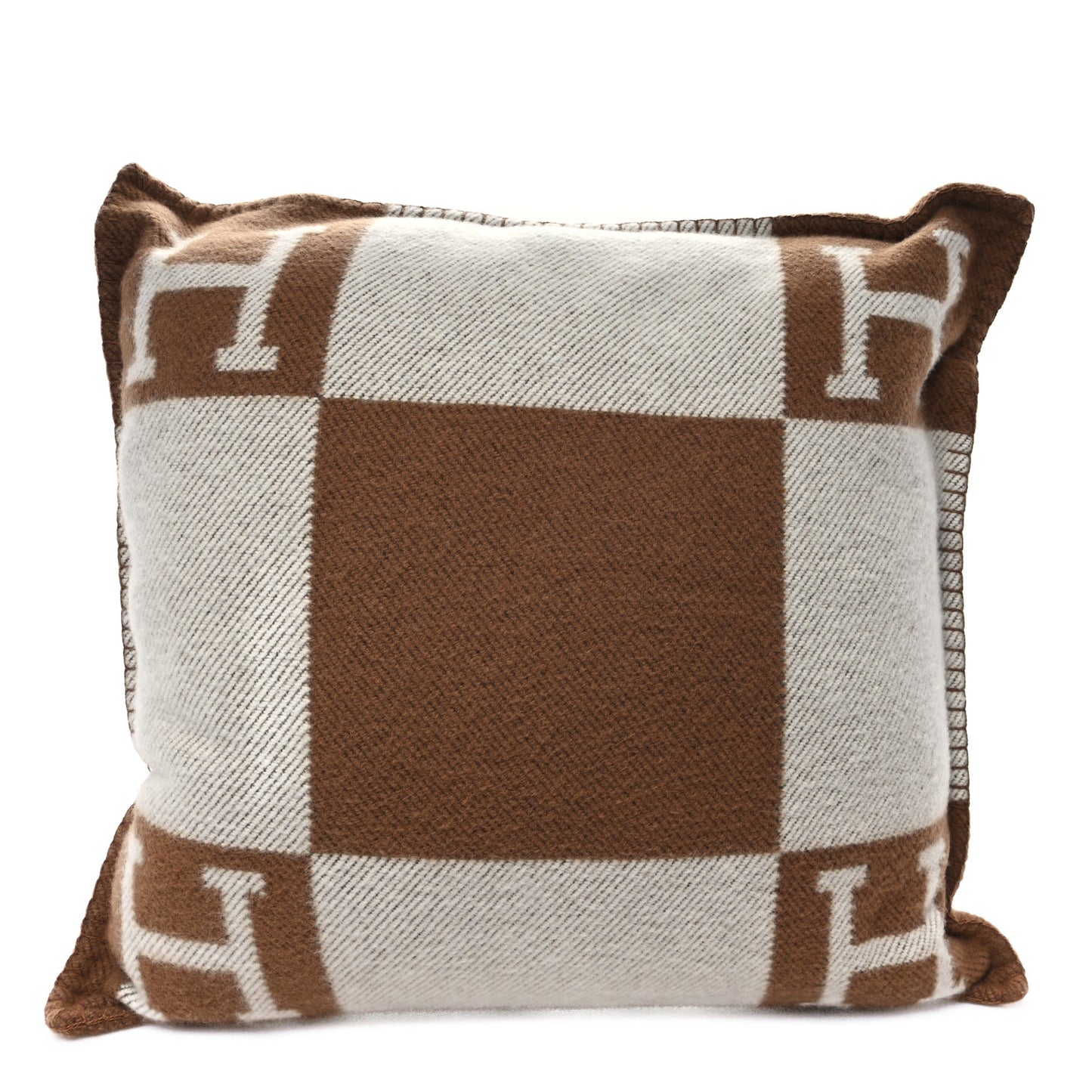 Wool Cashmere Avalon Pillow PM Ecru Camel