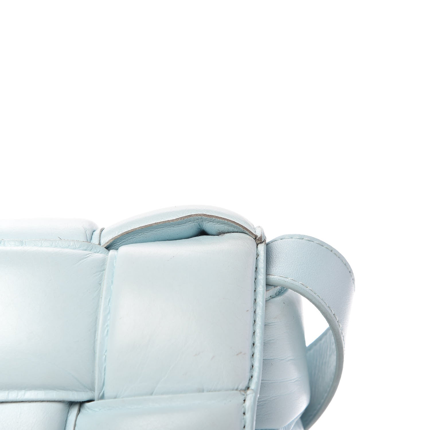 Bottega Veneta Paper Calfskin Maxi Intreccio Padded Cassette Crossbody Bag Ice 11 of 14