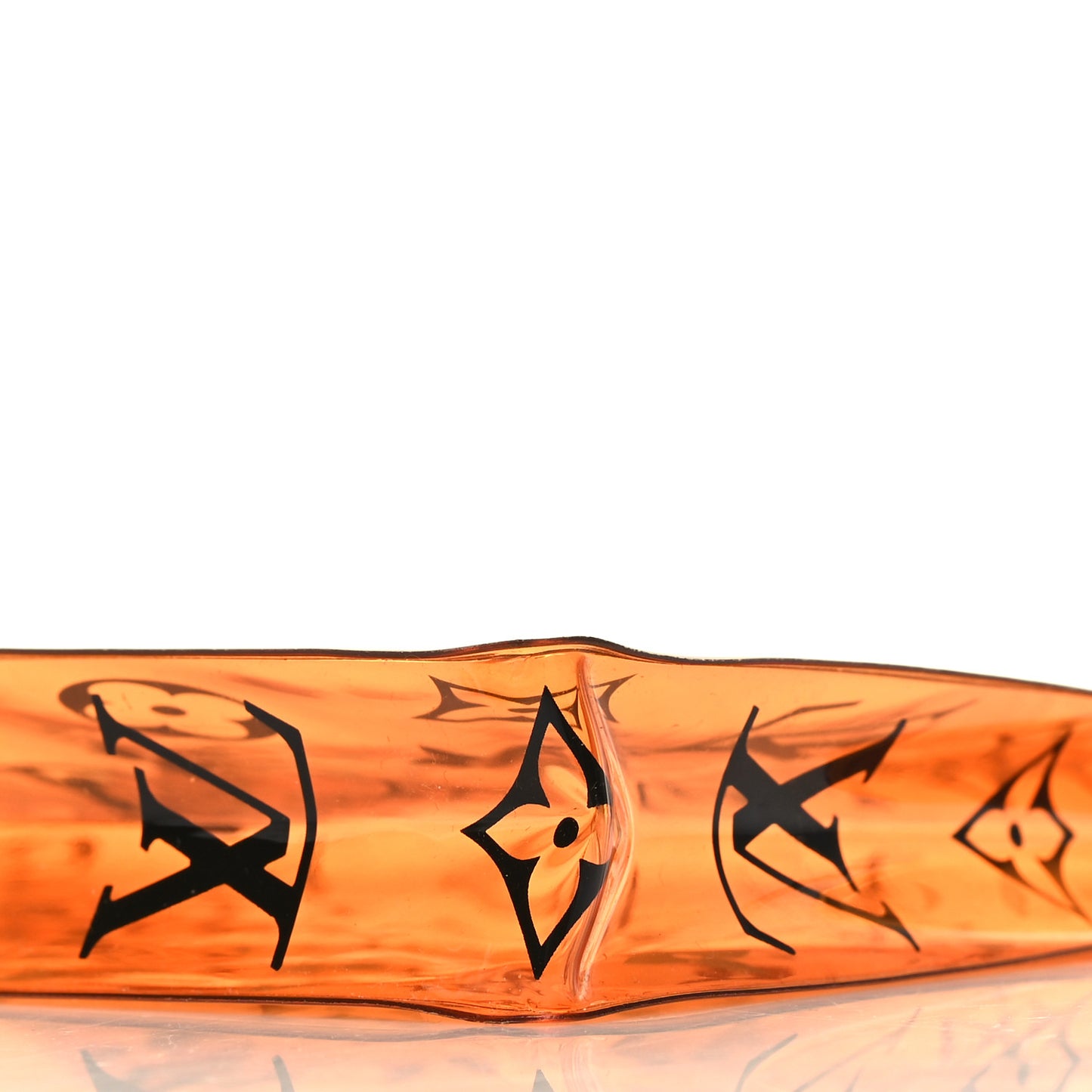 PVC Monogram Printed Envelope Pouch Orange