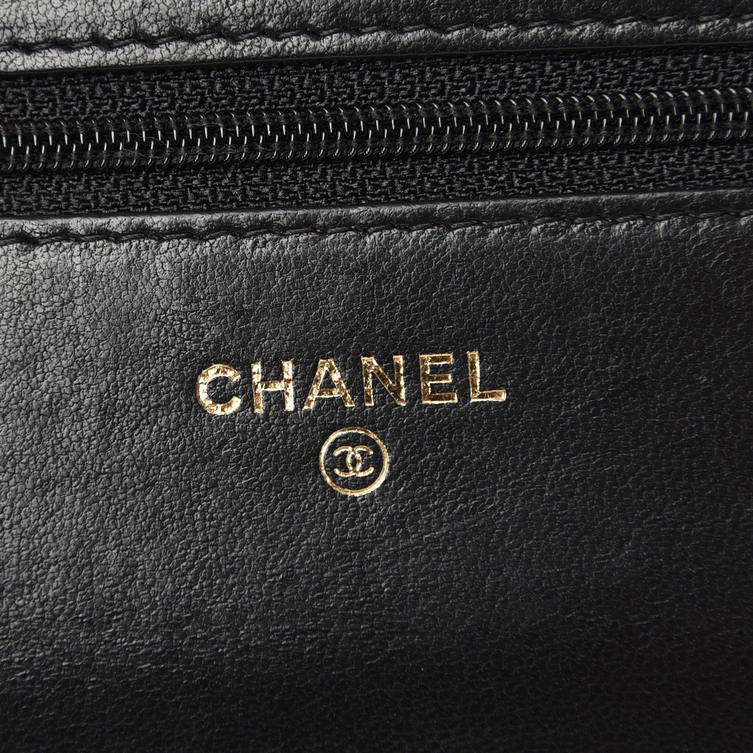 Chanel Lambskin Quilted Wallet On Chain WOC Black 6 of 8