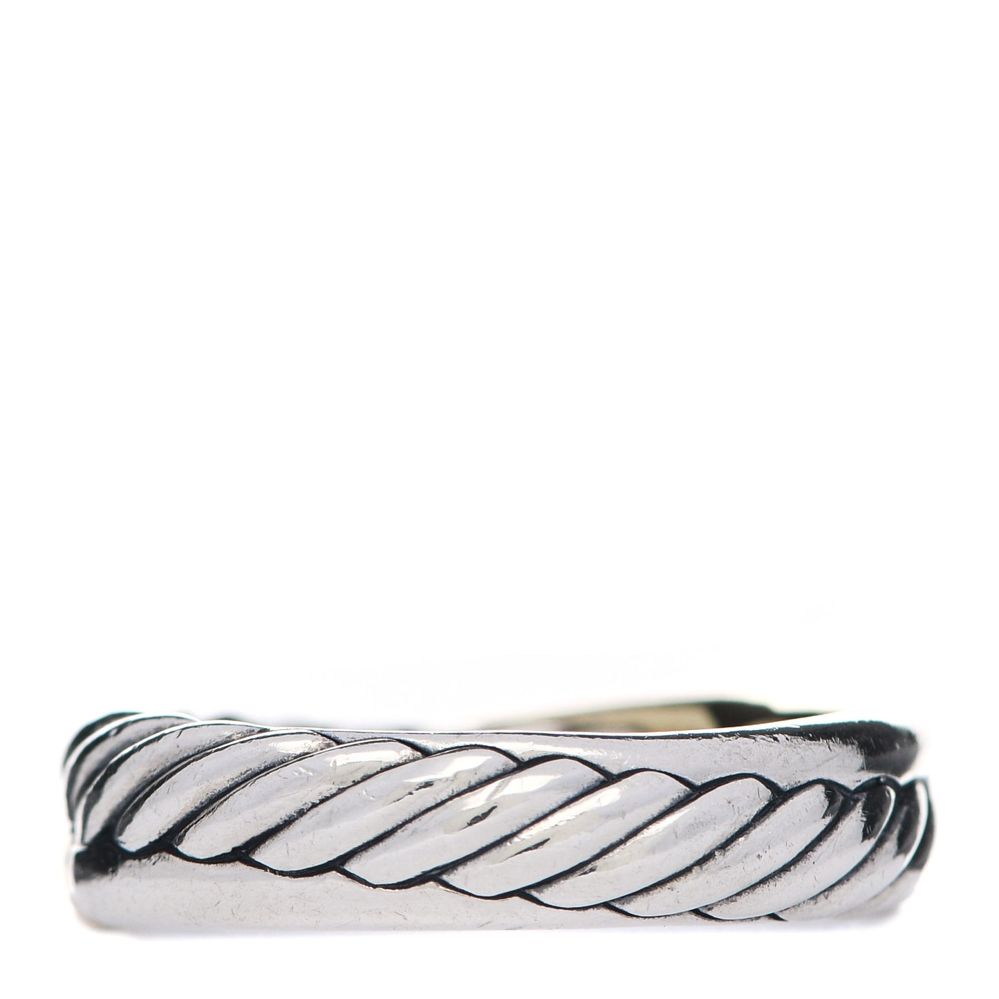 Sterling Silver 18K Yellow Gold Narrow Crossover Ring 54 7