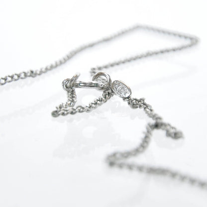 Chanel Swarovski Crystal CC Necklace Silver 4 of 5