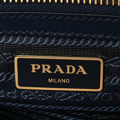 Prada Nylon Tessuto Soft Calf Tote Blue 6 of 10