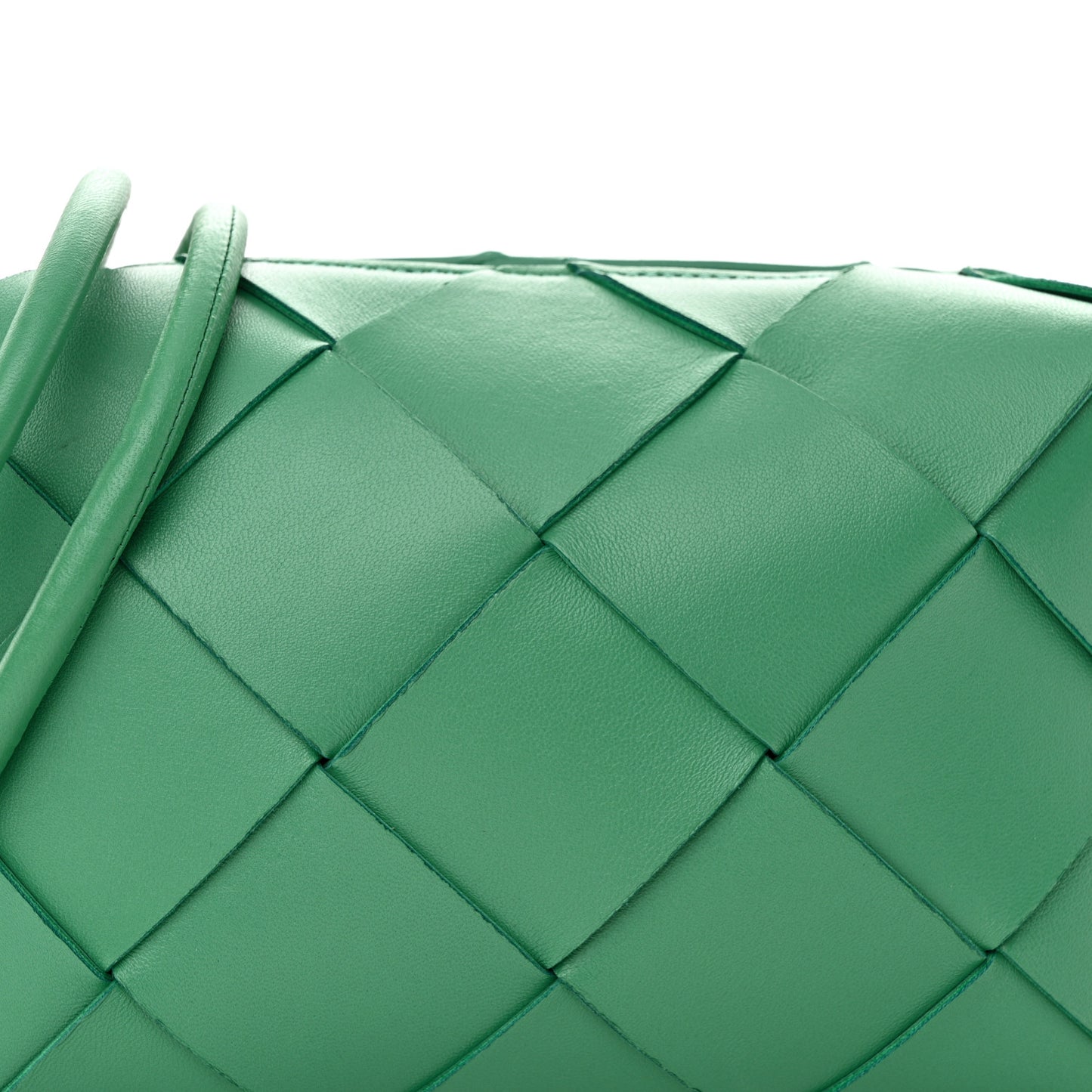 Lambskin Maxi Intreccio Small Cassette Camera Bag Mermaid