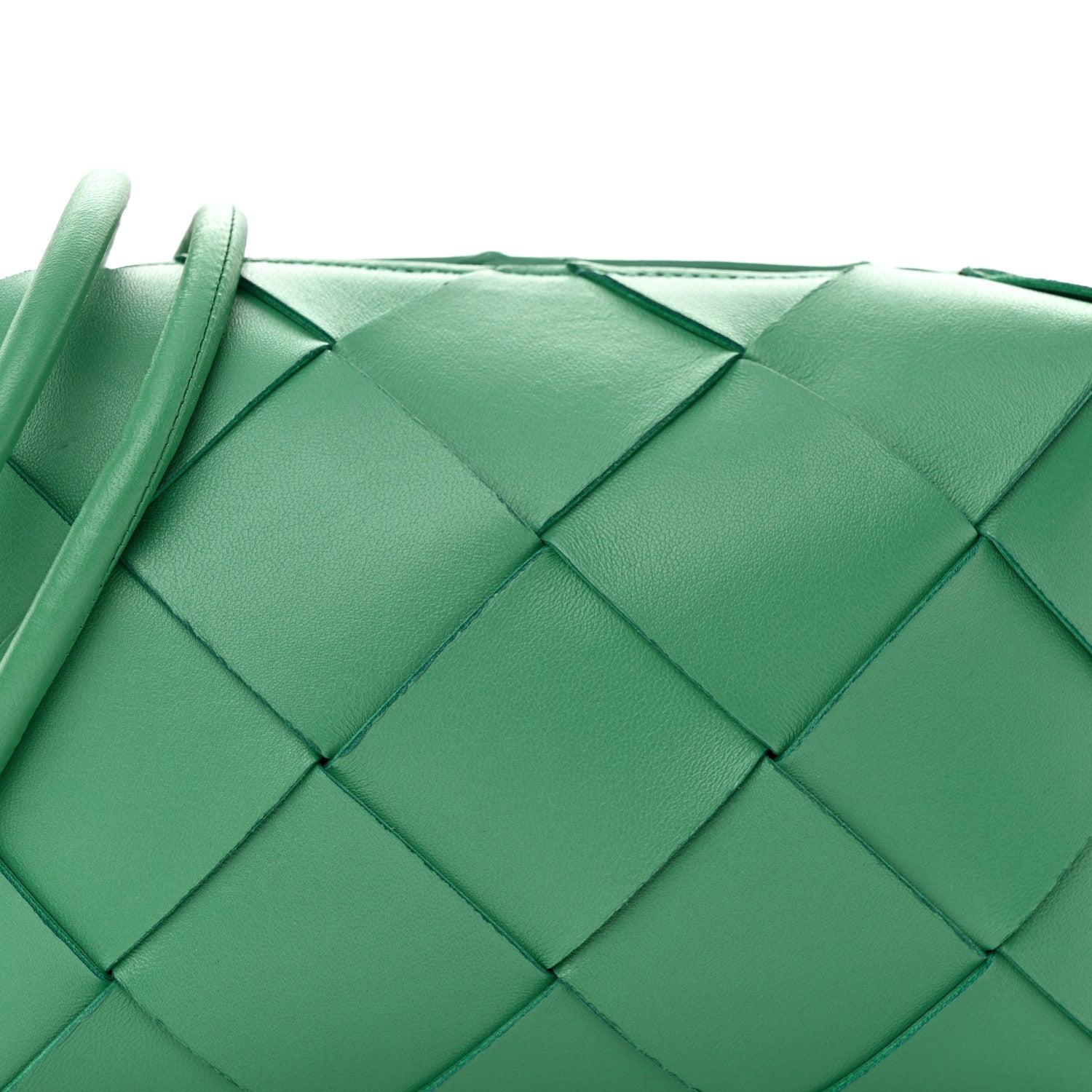 Bottega Veneta Lambskin Maxi Intreccio Small Cassette Camera Bag Mermaid 7 of 9