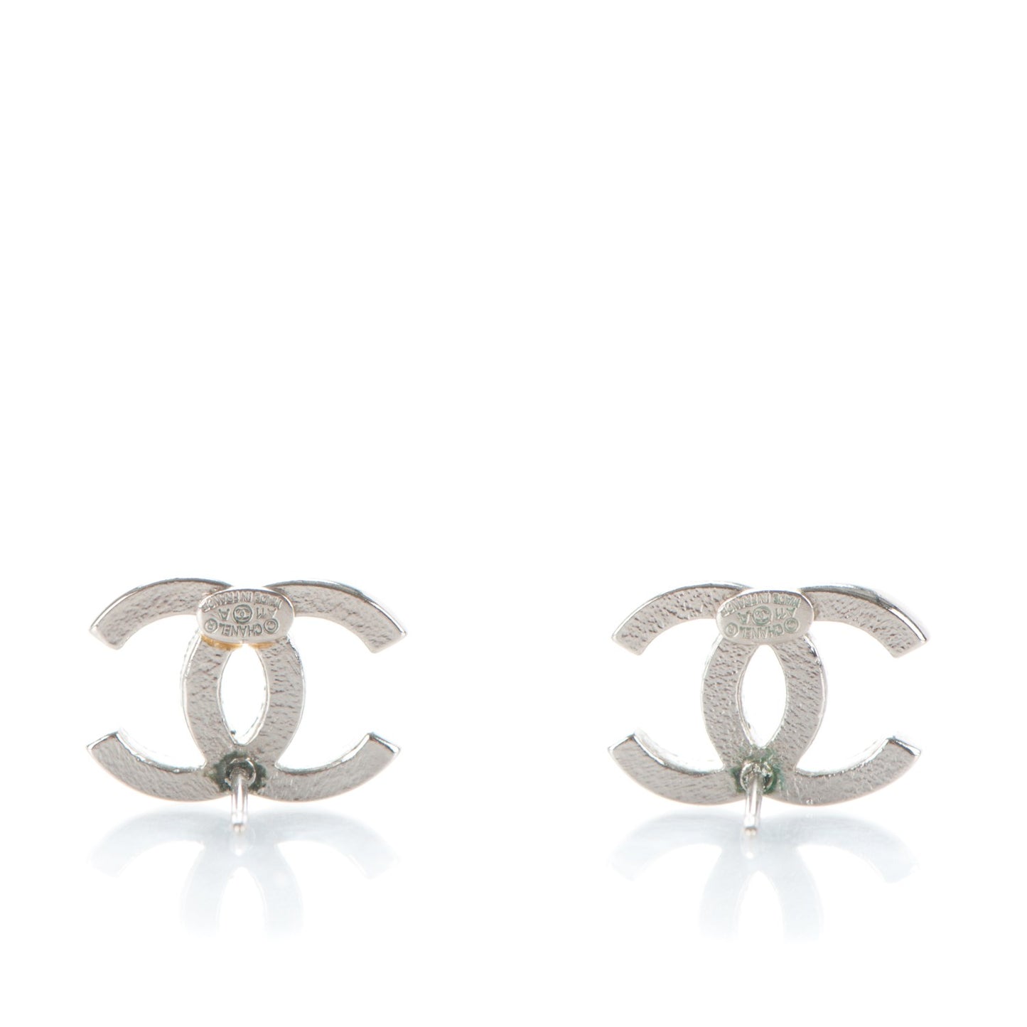 Crystal CC Earrings Silver