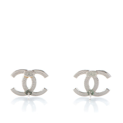 Chanel Crystal CC Earrings Silver 3 of 4