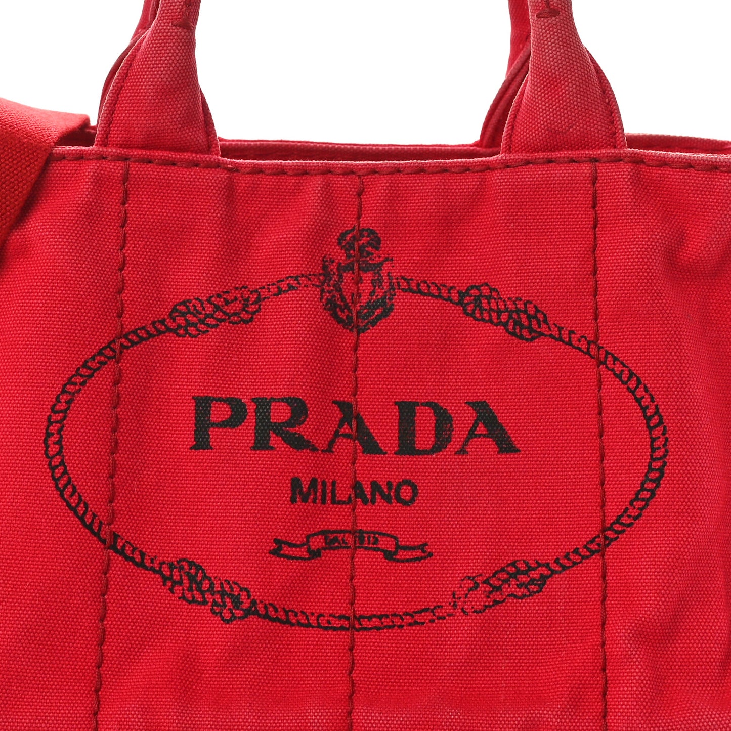 Canapa Small Logo Tote Rosso
