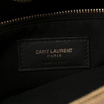 Saint Laurent Calfskin Y Quilted Monogram Medium Loulou Chain Satchel Dark Beige 7 of 18