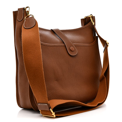 Hermes Taurillon Clemence Evelyne III GM Gold 3 of 15