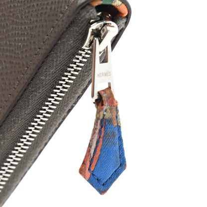 Hermes Epsom Silk'in Compact Wallet Etain 7 of 8