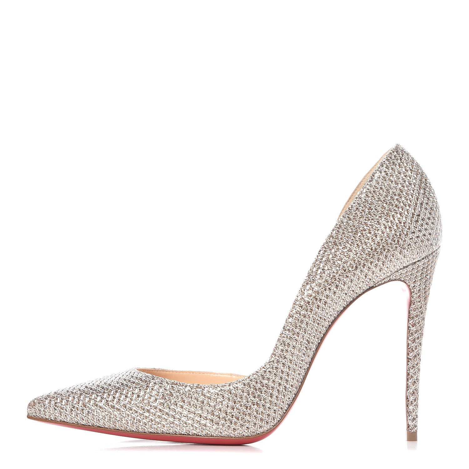 Christian Louboutin Glitter Luminor Iriza 100 Pumps 37.5 Colombe 1 of 8