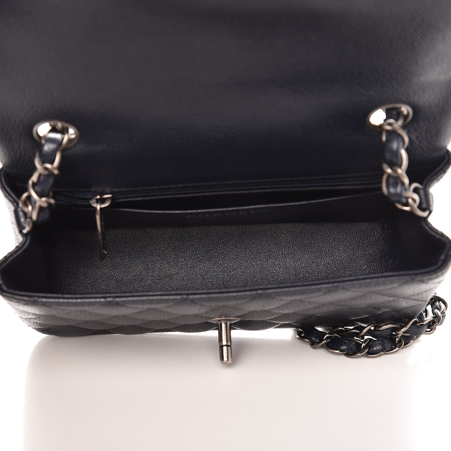Chanel Caviar Quilted Mini Rectangular Flap Navy 5 of 9