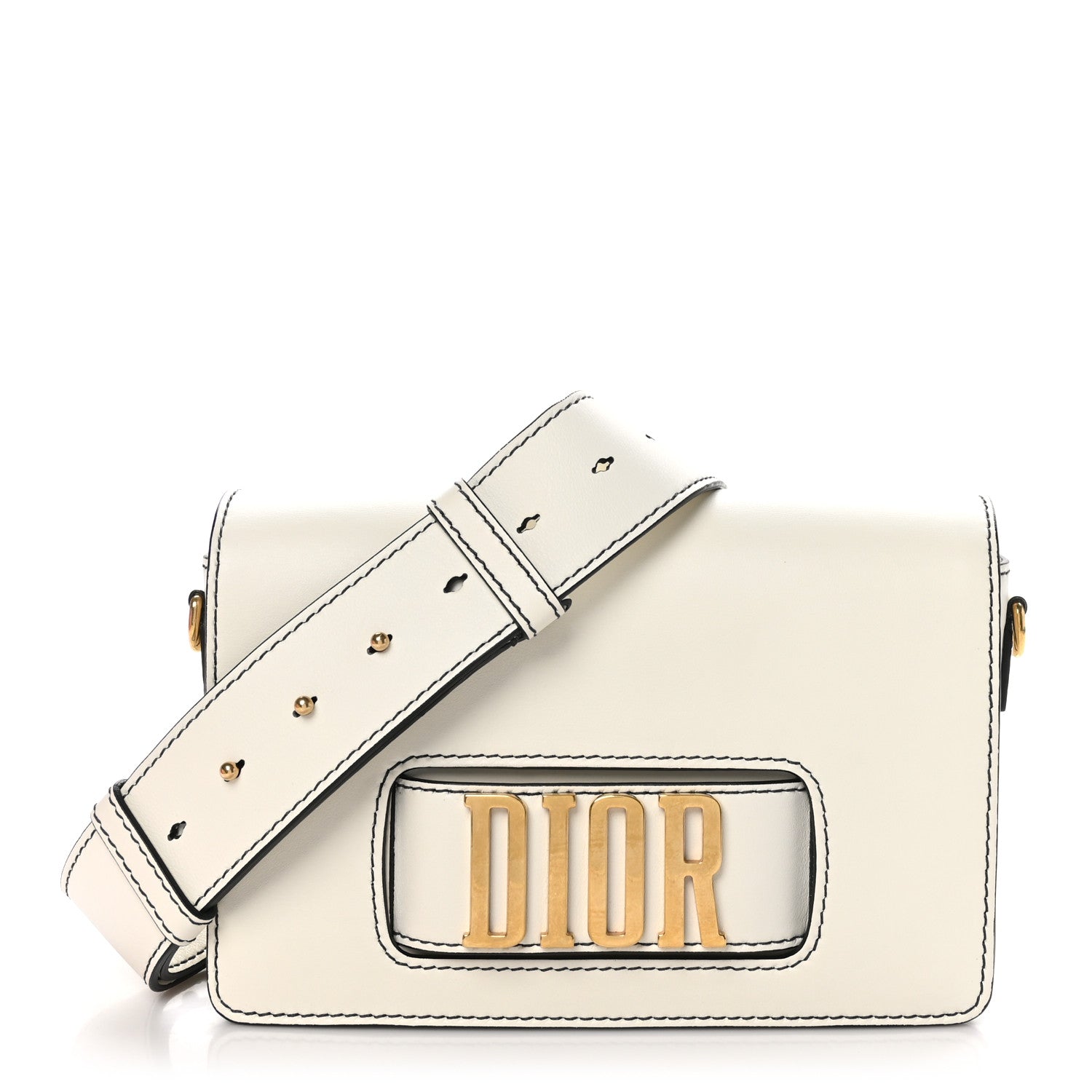 Christian Dior Smooth Calfskin Dio(r)evolution Flap Bag Off White 1 of 11