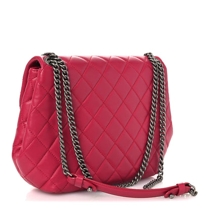 Chanel Lambskin Quilted Large Daily Supple Flap Dark Pink 3 of 15