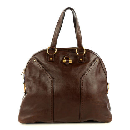 Saint Laurent Calfskin Oversized Muse Dark Brown 1 of 8