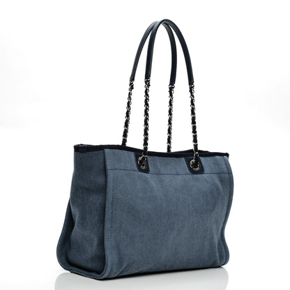 Chanel Canvas Sequin Small Deauville Tote Blue 3 of 7