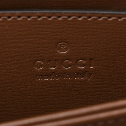 Gucci Glazed Textured Calfskin Mini Horsebit 1955 Top Handle Flap Bag Brown Sugar 6 of 15