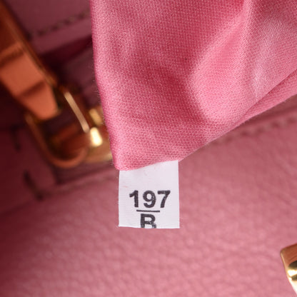 Miu Miu Goatskin Madras Shopping Tote Rosa 7 of 8
