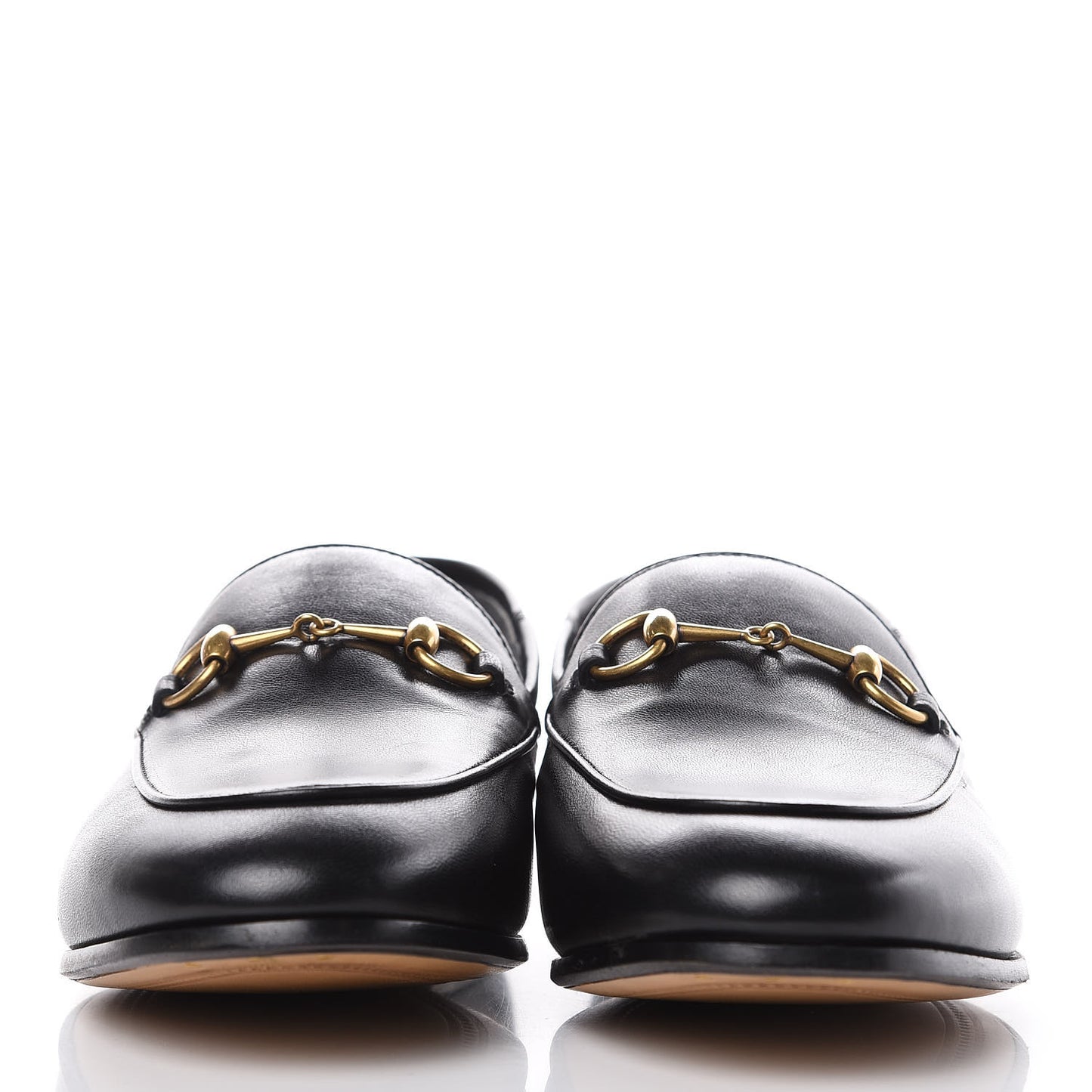 Lambskin Womens Brixton Horsebit Loafers 38 Black