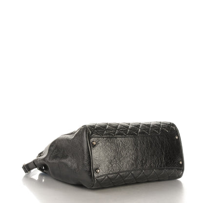 Chanel Glazed Calfskin Quilted Large Tote Black 4 of 8