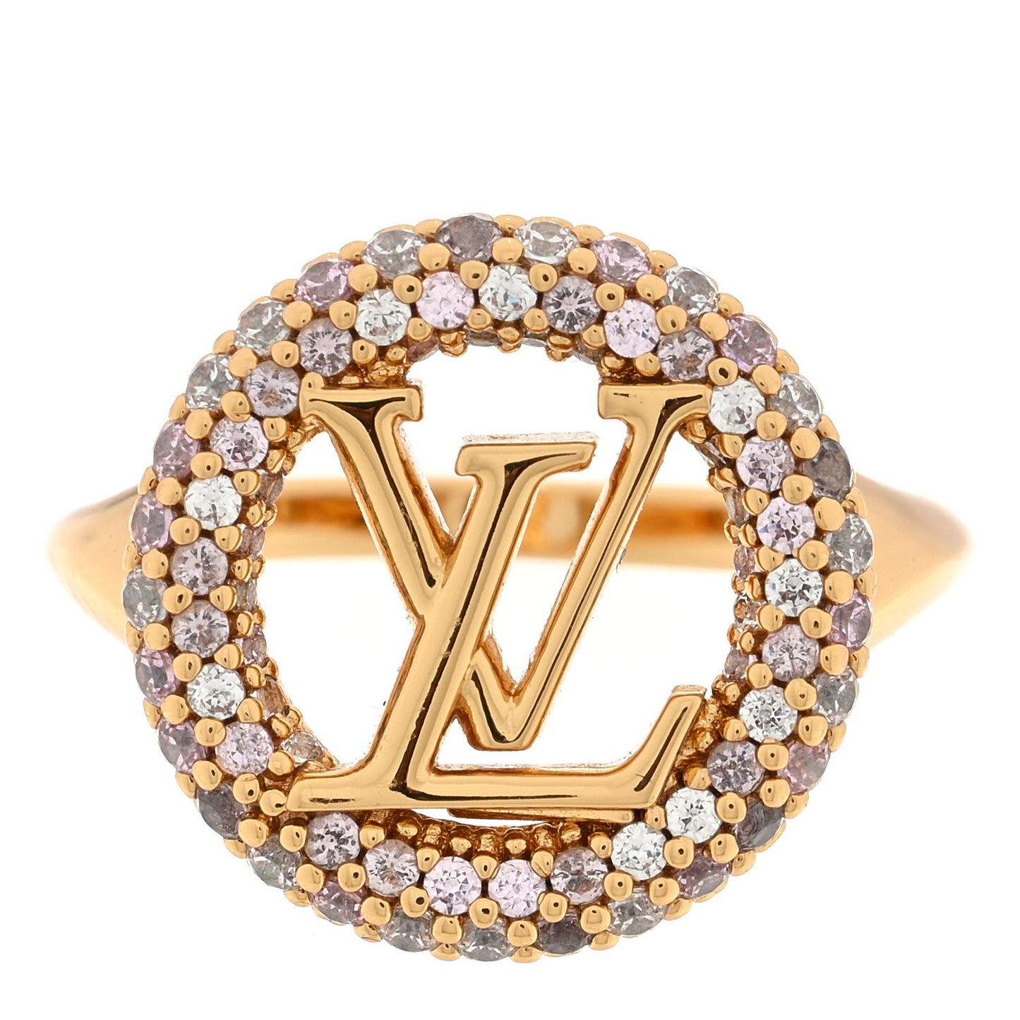 Metal Crystal Louise Tresor Ring M Gold