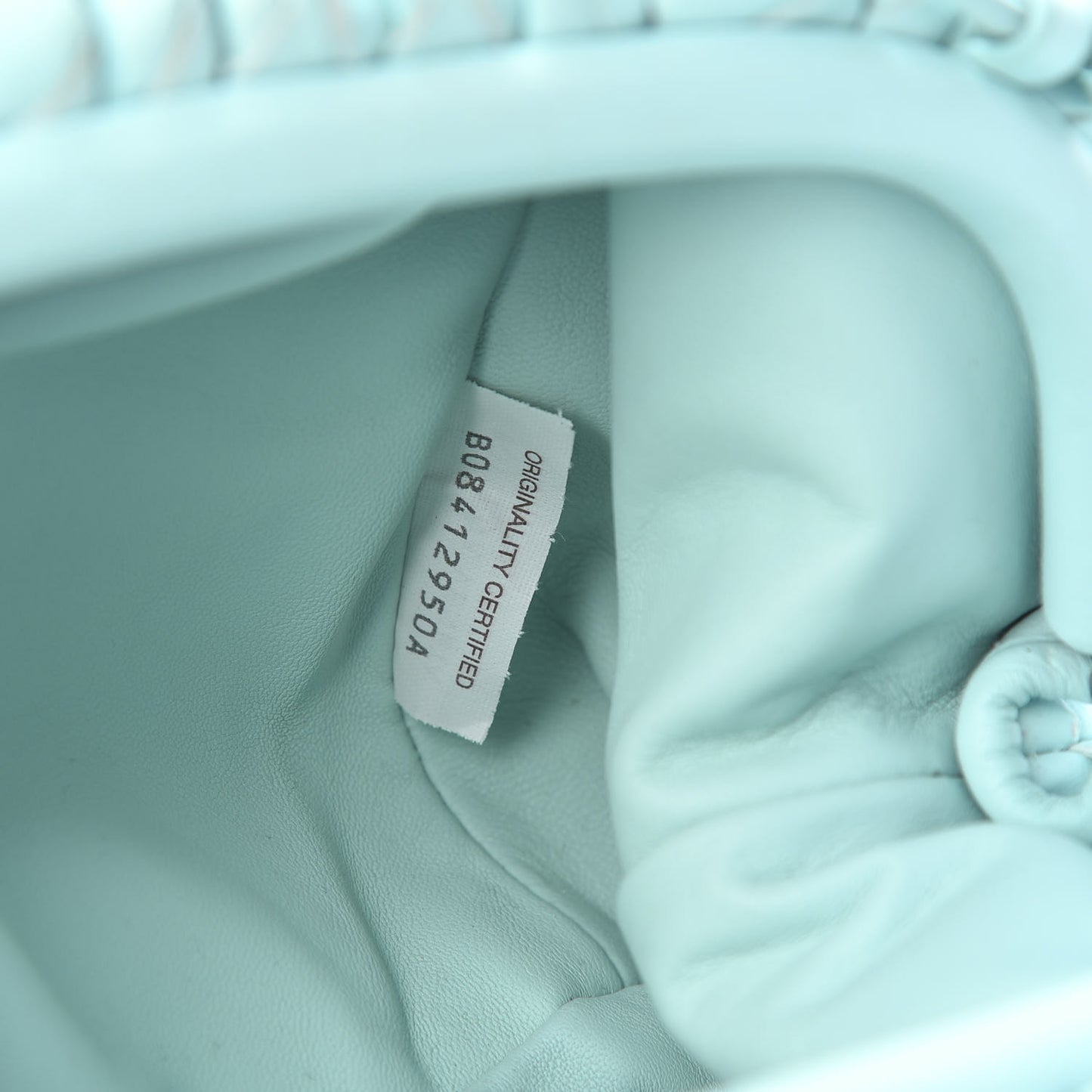 Nappa Intrecciato The Mini Pouch Topazio Silver