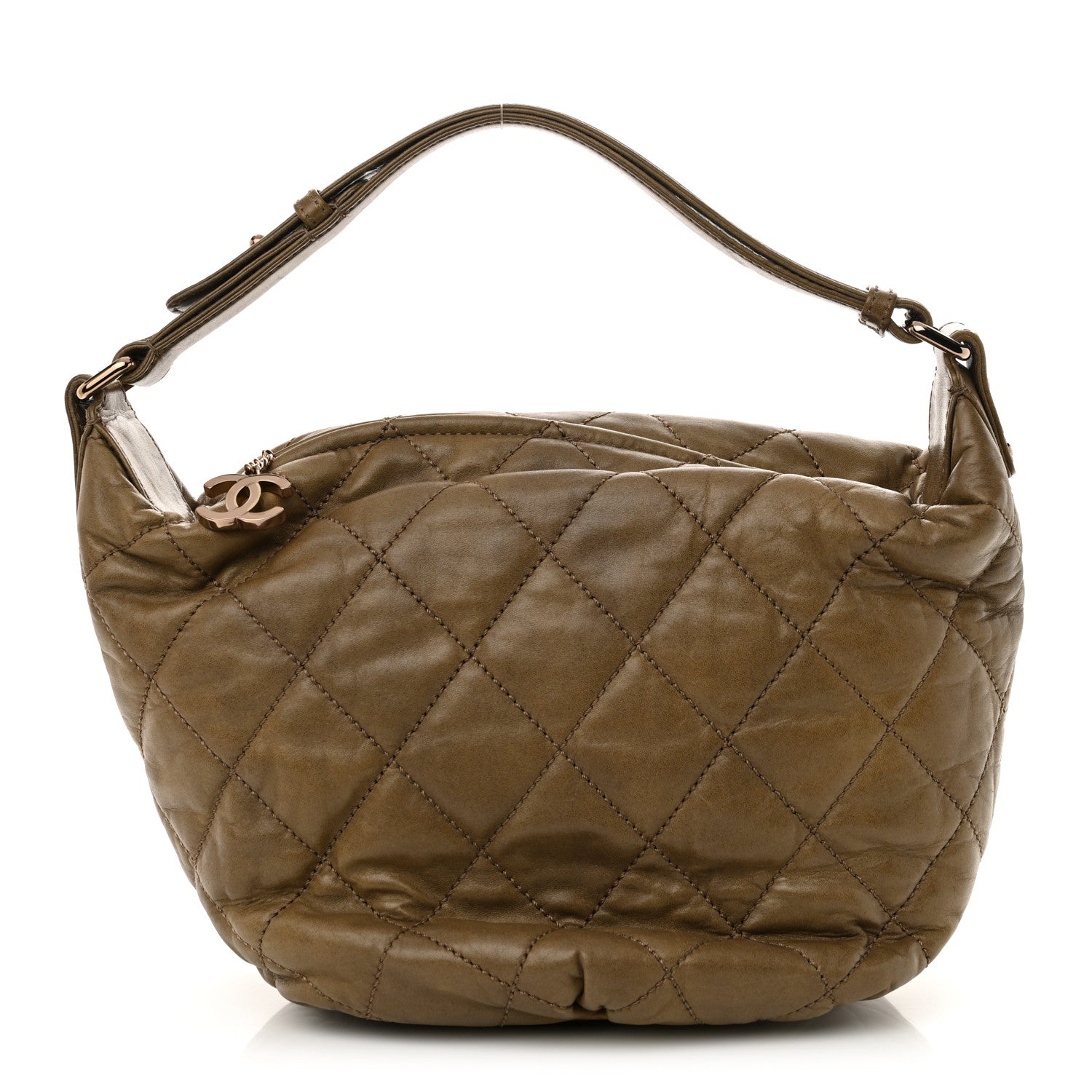 Chanel Lambskin Quilted Cloudy Bundle Hobo Green 1 of 11