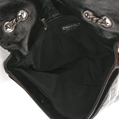 Chanel Shiny Goatskin Quilted Flap Black 5 of 10