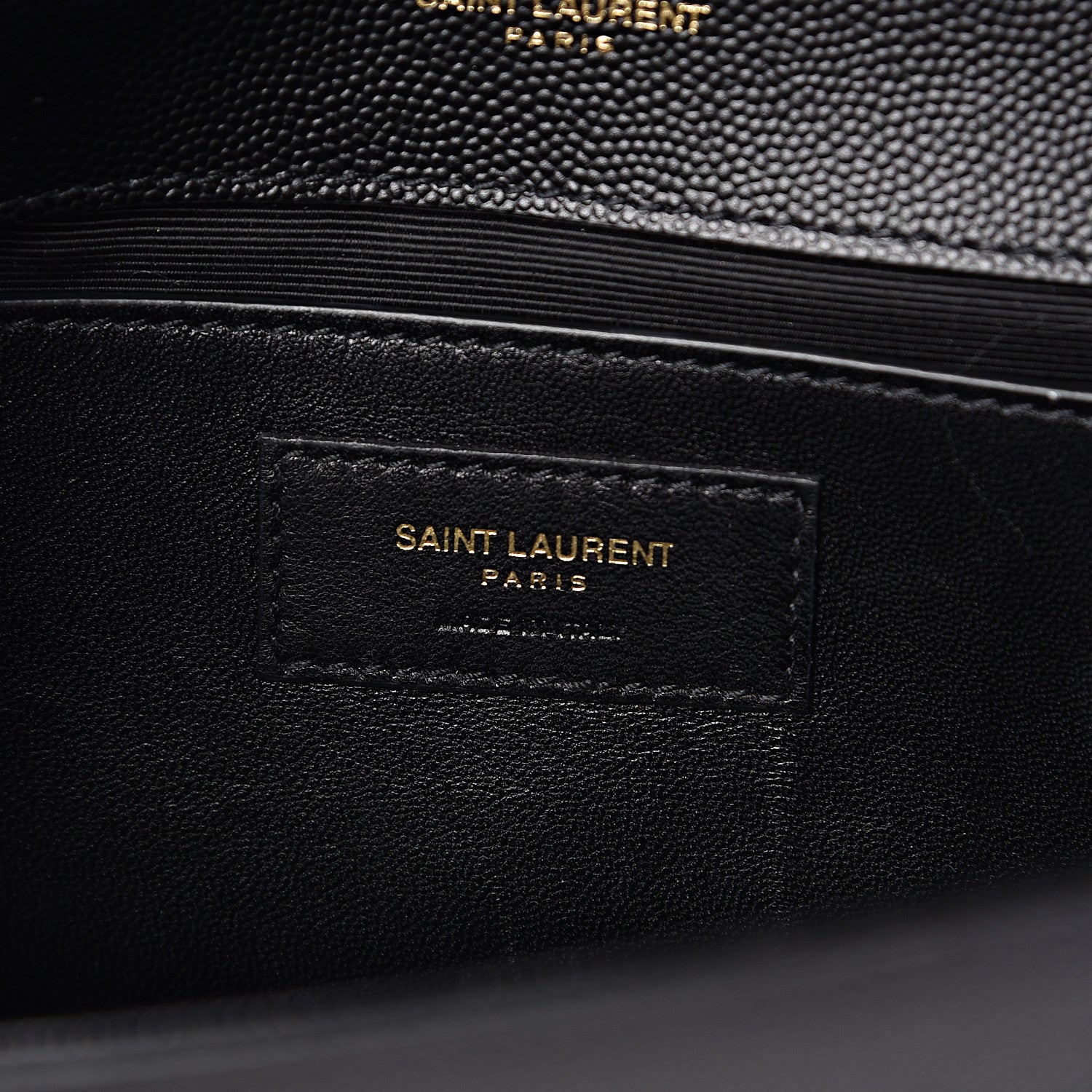 Saint Laurent Grain De Poudre Monogram Cassandre Clutch Black 6 of 8