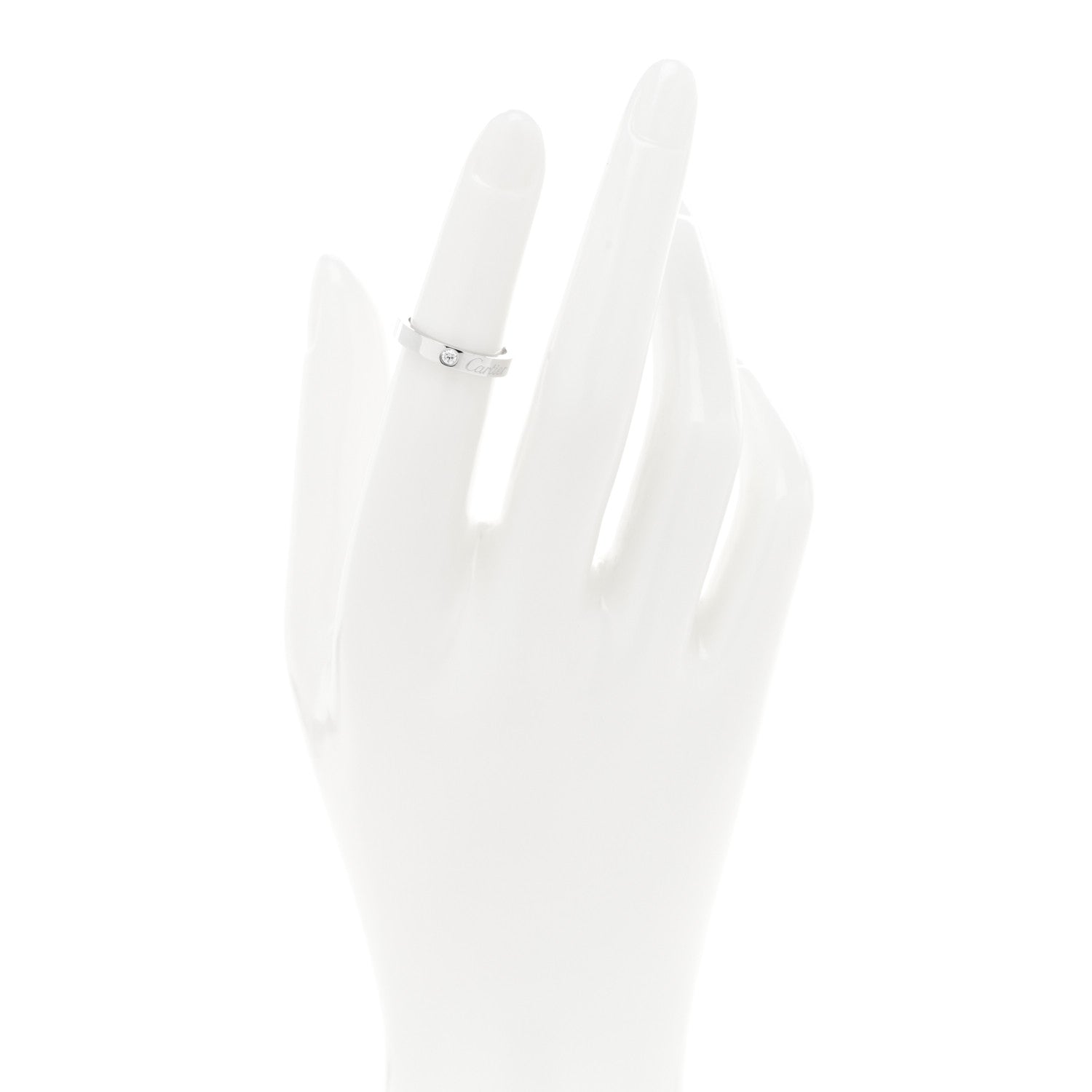 Cartier Platinum Diamond 3mm C De Cartier Wedding Band Ring 47 4 2 of 4