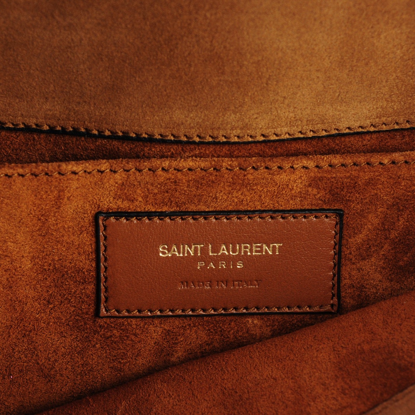 Saint Laurent Suede Y Studs Satchel Light Ochre 6 of 8