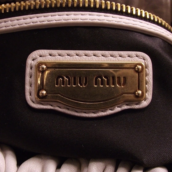 Leather Studded Hobo White