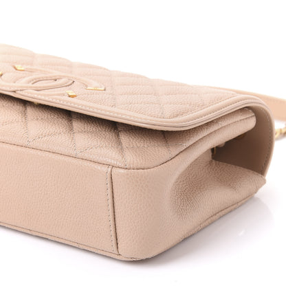 Chanel Caviar Quilted Small CC Filigree Flap Beige 6 of 10