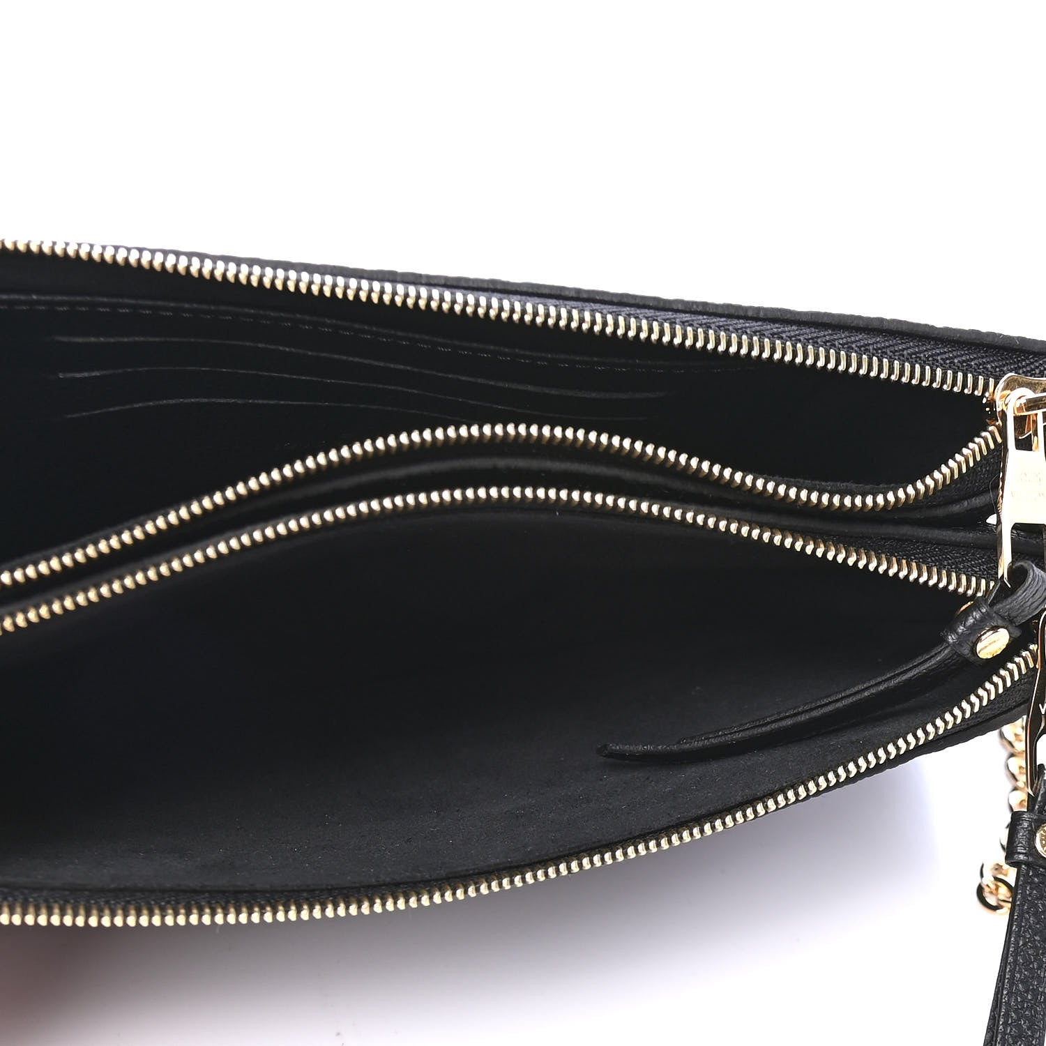 Louis Vuitton Empreinte Double Zip Pochette Black 4 of 5