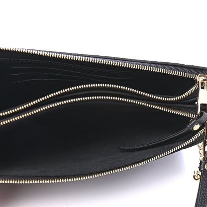 Louis Vuitton Empreinte Double Zip Pochette Black 4 of 5
