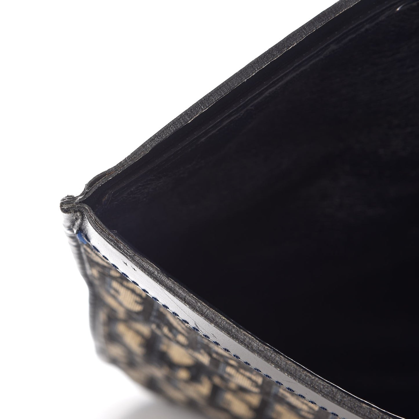 Monogram Fold Over Clutch Blue