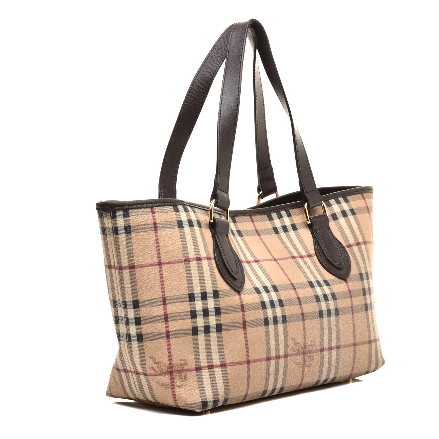 Burberry Haymarket Check Medium Regent Tote Chocolate 3 of 8