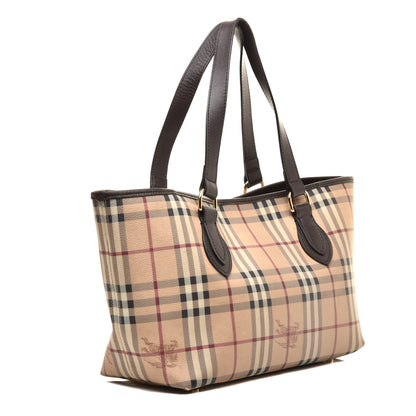 Burberry Haymarket Check Medium Regent Tote Chocolate 3 of 8