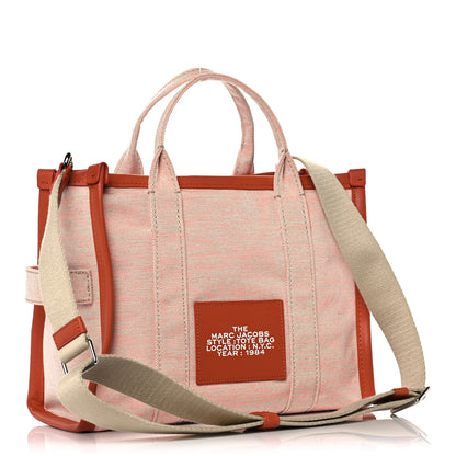 Marc Jacobs Cotton Canvas The Summer Medium Tote Bag Orange Rust 2 of 12