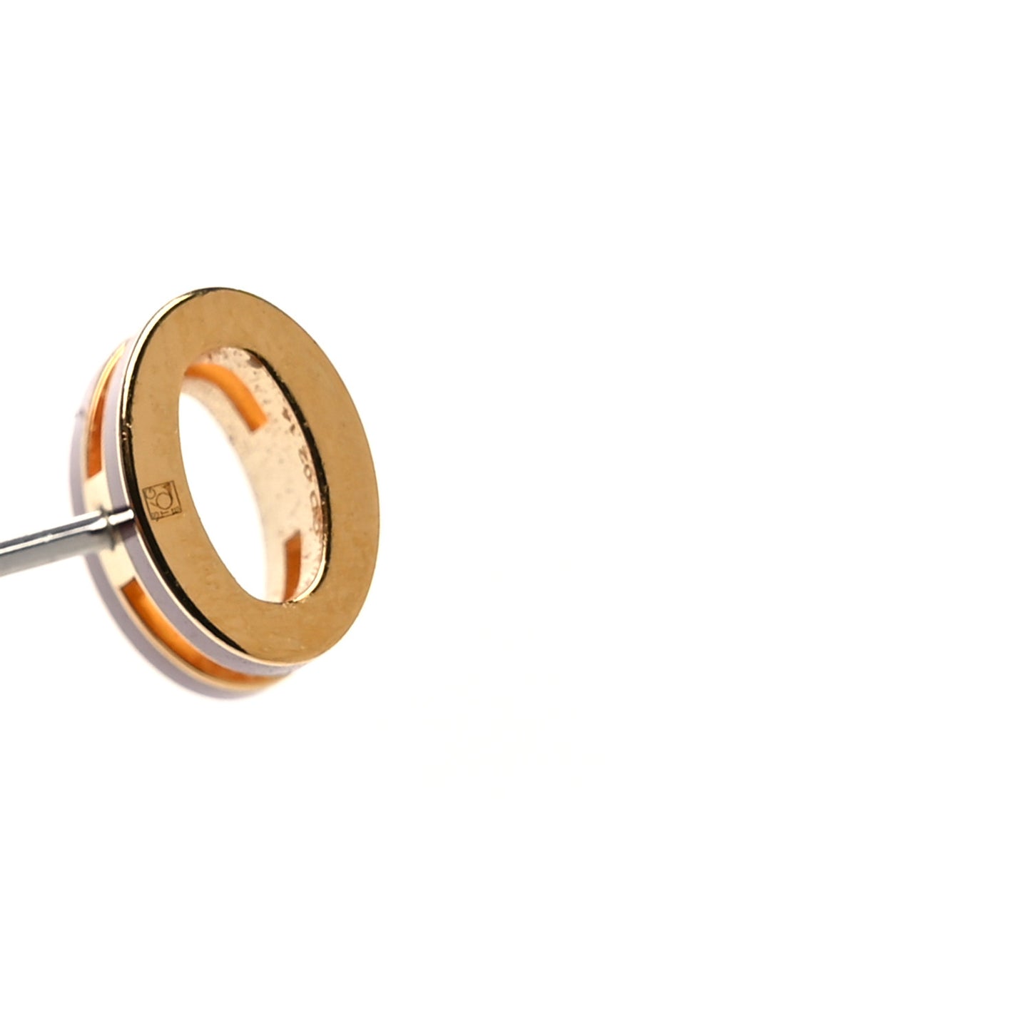 Gold Lacquered Mini Pop H Earrings Rouge Grenat