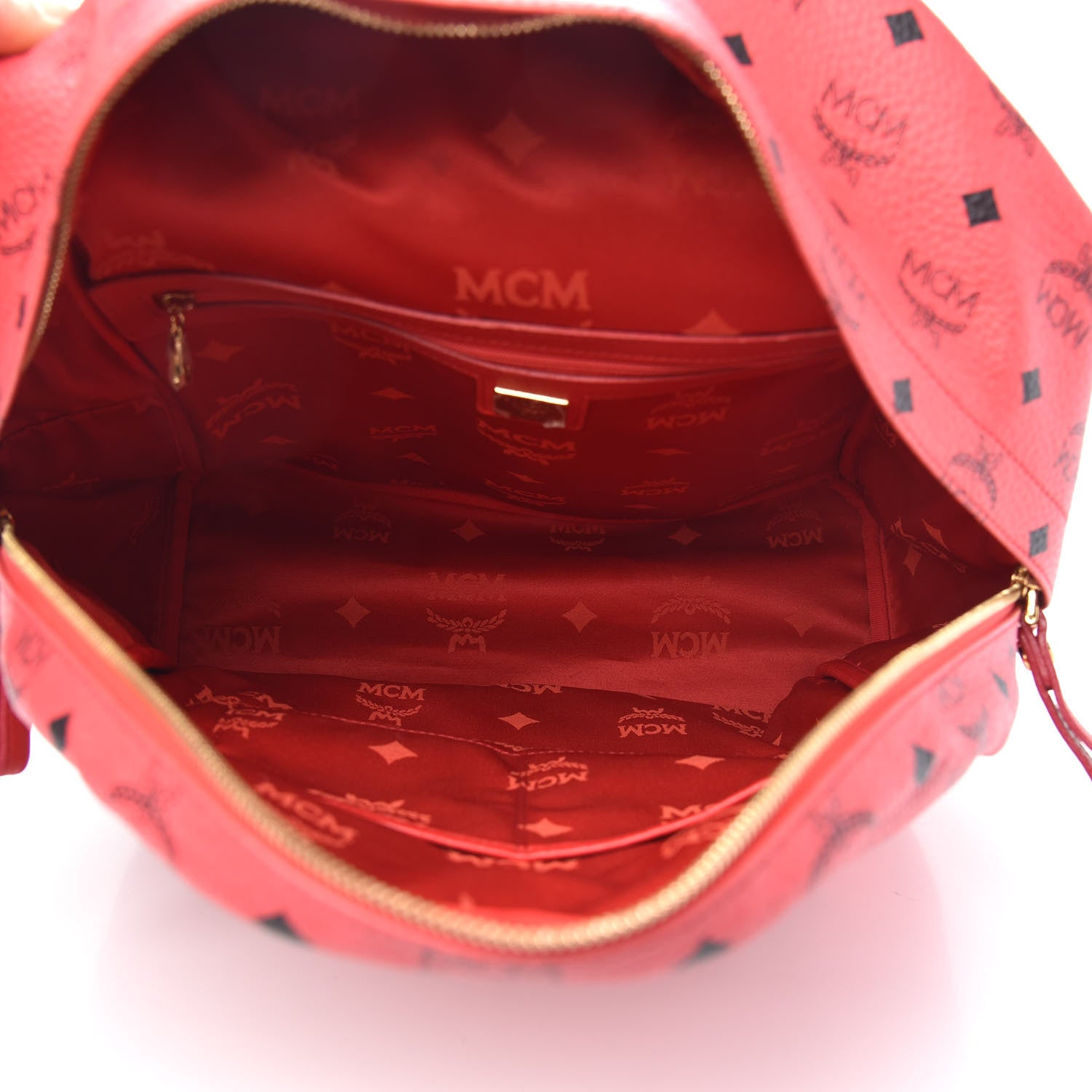 MCM Visetos Medium Sprinkle Stud Stark Backpack Corail 5 of 9
