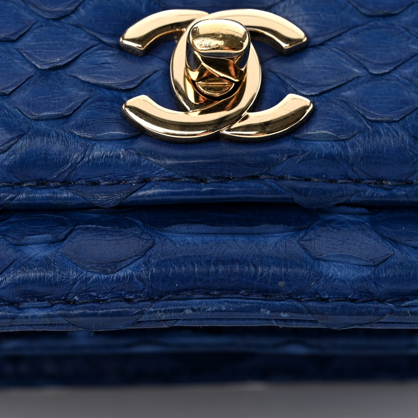 Snakeskin Small Braided Chic Flap Blue