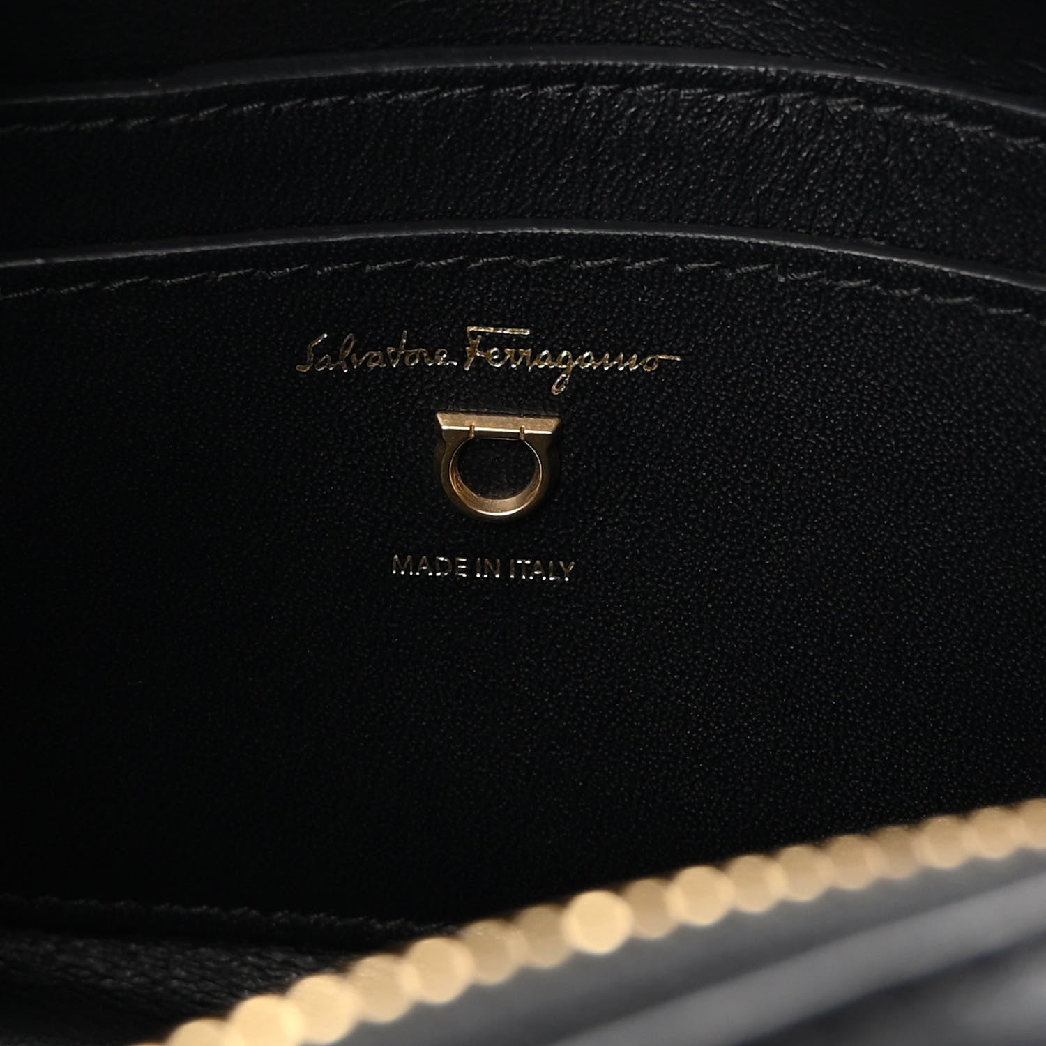 Salvatore Ferragamo Calfskin Quilted Gancini Camera Bag Black 6 of 10