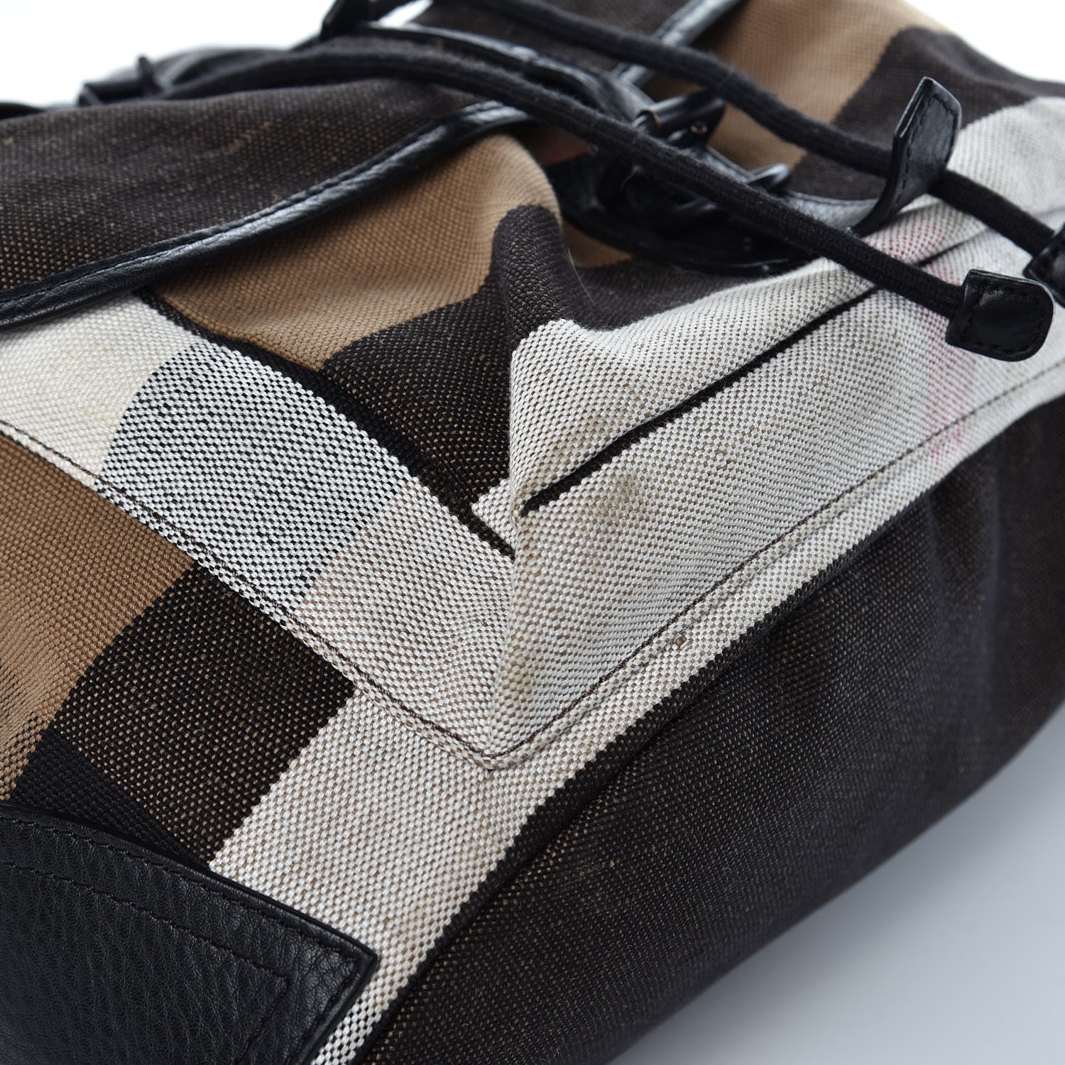 Burberry Canvas Mega Check Korbin Backpack Camel 9 of 11