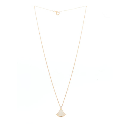 Bulgari 18K Rose Gold Diamond Mother of Pearl Small Divas' Dream Pendant Necklace 5 of 6